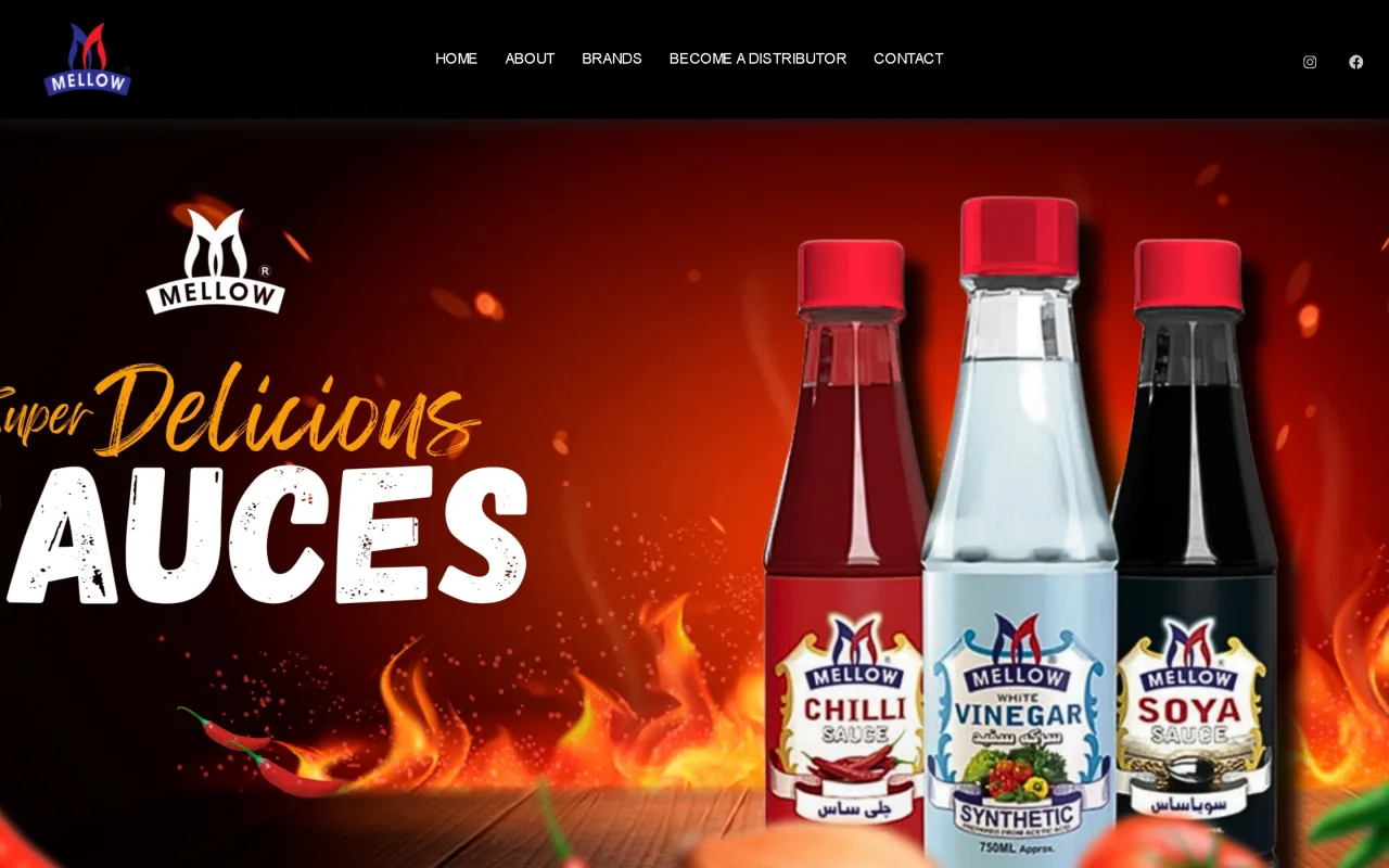 Mellow — Food &amp; Beverage Brand — homepage screenshot
