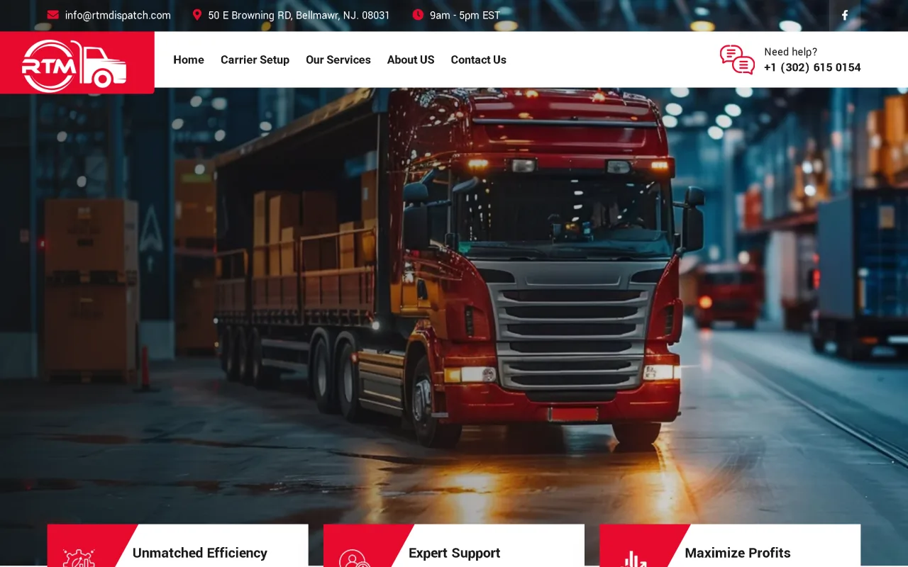 RTM Dispatch — homepage screenshot